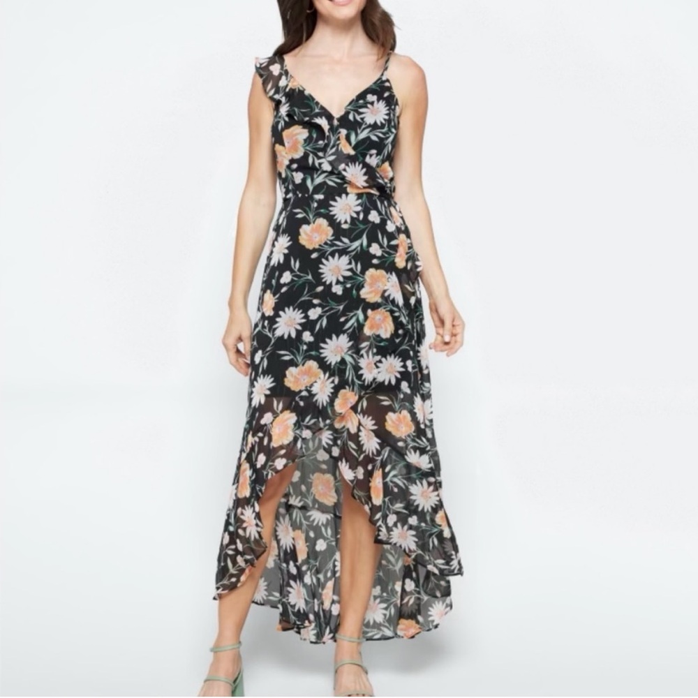 Floral Black Maxi Dress